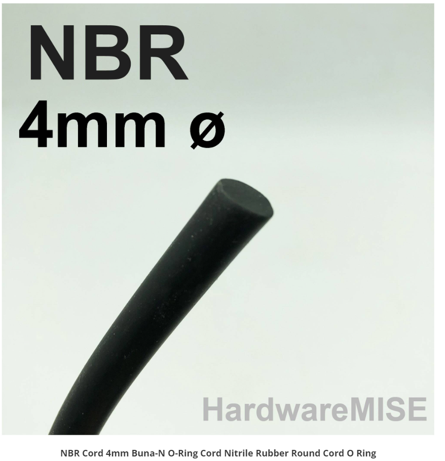 NBR CORD 4MM BUNA-NO-RING CORD NITRILE RUBBER ROUND CORD O RING