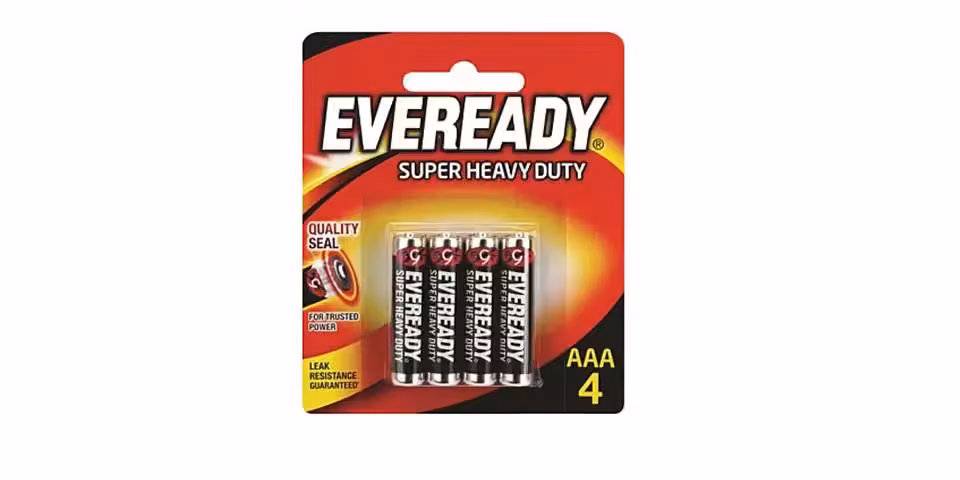 Eveready Heavy Duty Battery AAA Pack of 4