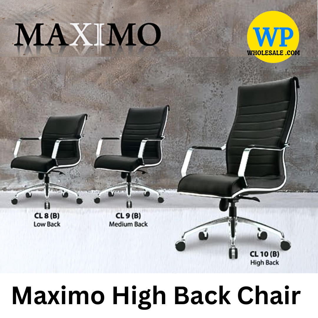 CLASSIC CHAIR MAXIMO ERGONOMIC EXECUTIVE OFFICE CHAIR -ALL MODEL / CLASSIC CHAIR / EXECUTIVE CHAIR / OFFICE CHAIR / HIGH BACK / MEDIUM BACK / LOW BACK / PU LEATHER / FABRIC / MECHANISM B / MAXIMO