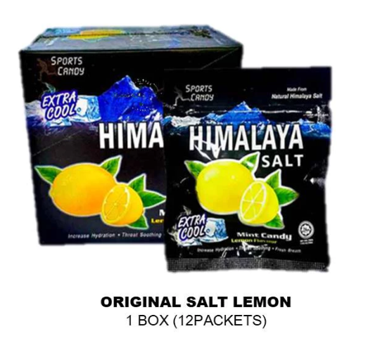 Himalaya Salt Sports Candy Extra Cool Lemon - 12pack x 15g