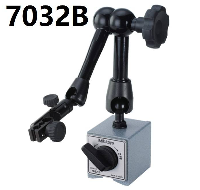 MITUTOYO 7032B UNIVERSAL MAGNETIC STAND FOR DIAL INDICATOR (HOLDING STEMP 6, 8MM & 3/8")