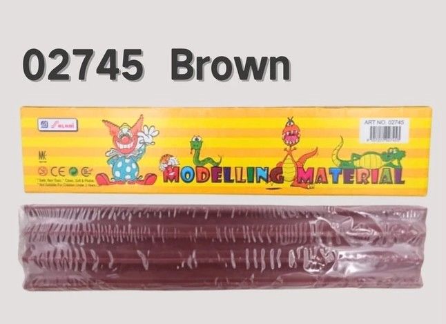 Modelling Material Clay Non-Toxic | Art Plasticine | Modelling Plasticine | Tanahriat 02745- Brown SL-02745-KK