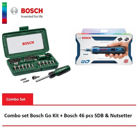 Bosch Go Kit + 46 Pcs SDB & Nutsetter Set [Combo Set]