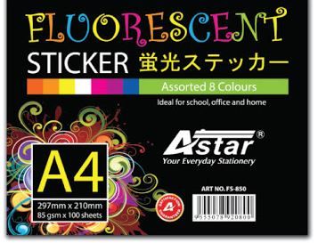 Astar Fluorescent Sticker Dark Blue 50 pieces