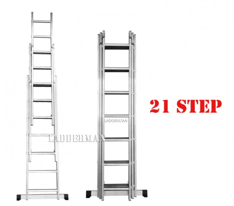 21 STEPS ALUMINIUM TRIPLE EXTENSION LADDER