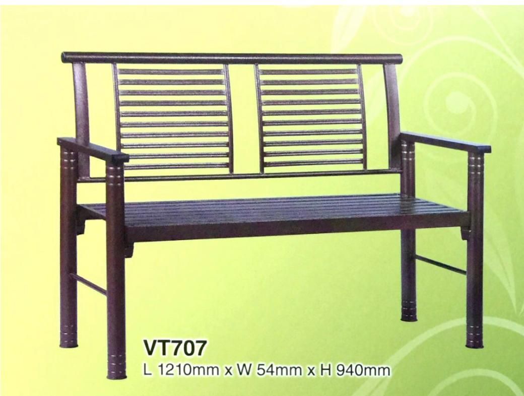 BENCH METAL WITH BACKREST ( L 1210mm X W 54mm X H 940mm ) BENCH METAL WITH BACKREST / L 1210mm X W 54mm X H 940mm / BACKREST / METAL BENCH / LONG BENCH / GARDEN SEATING / OUTDOOR BENCHES