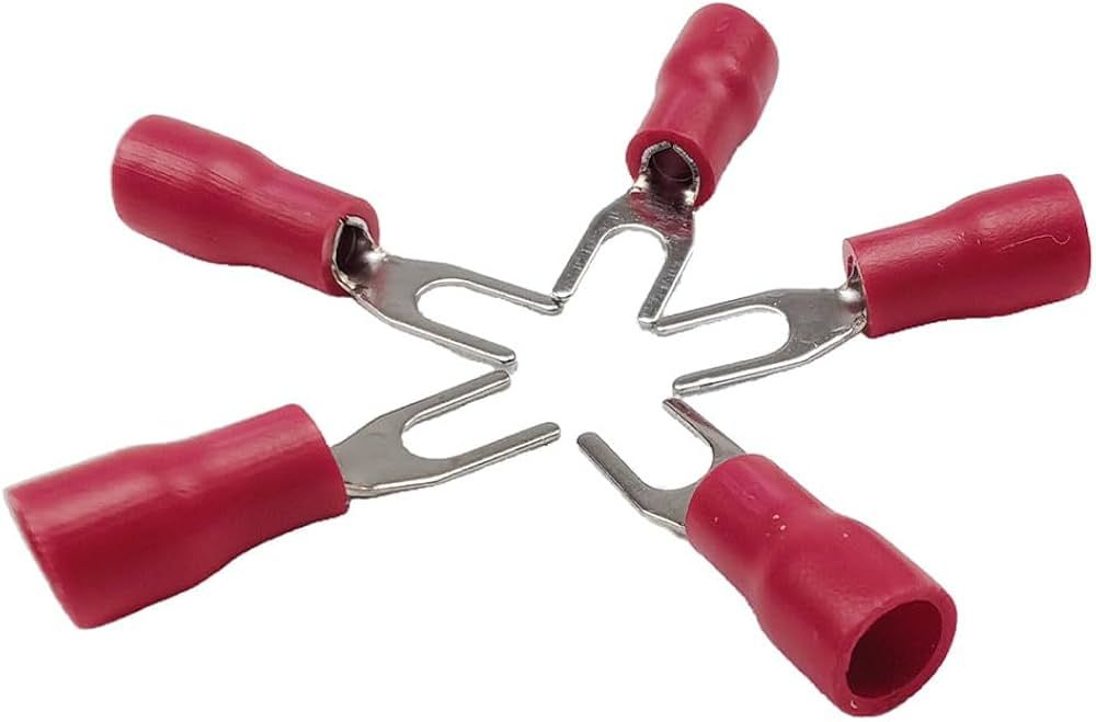CABLE LUG INSULATED FORK (RED)- 100PCS