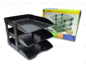 NISO Document TRAY 3 TIER / DOCUMENT RACK/ LETTER TRAY/ PAPER TRAY/ PAPER ORGANIZER/ A4 TRAY/ PLASTIC TRAY/ 3 TIER