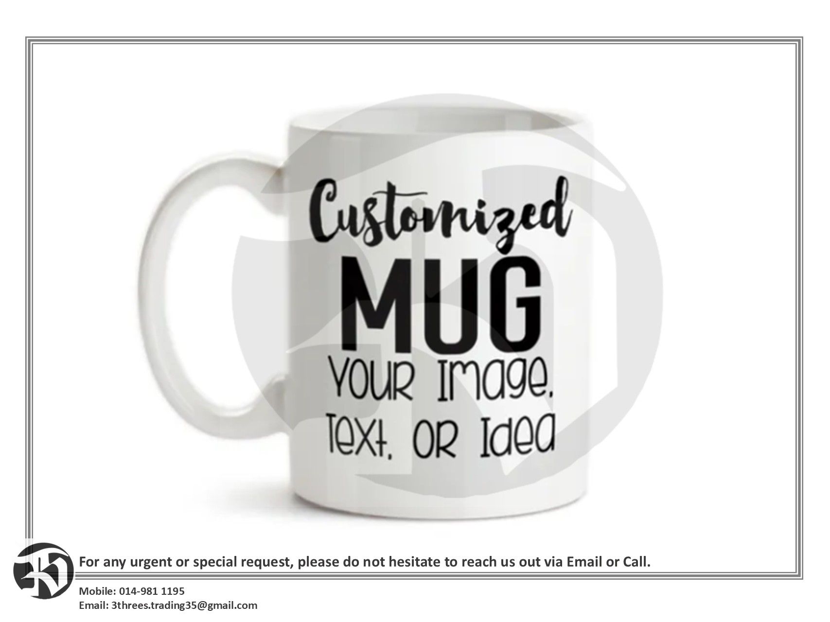 Customised Ceramic Cup 1C1S