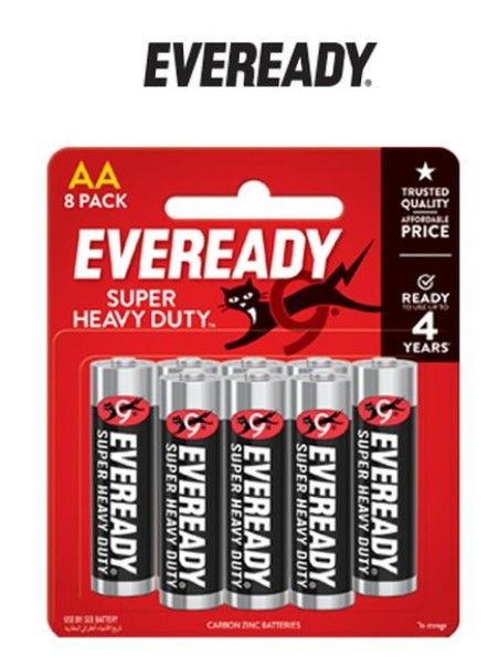 EVEREADY SUPER HEAVY DUTY BATTERY AA 8PC