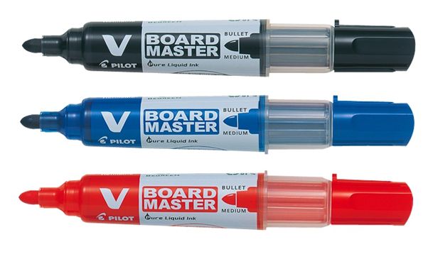 Pilot V Board Master Whiteboard MArker Pen - blue / black / red
