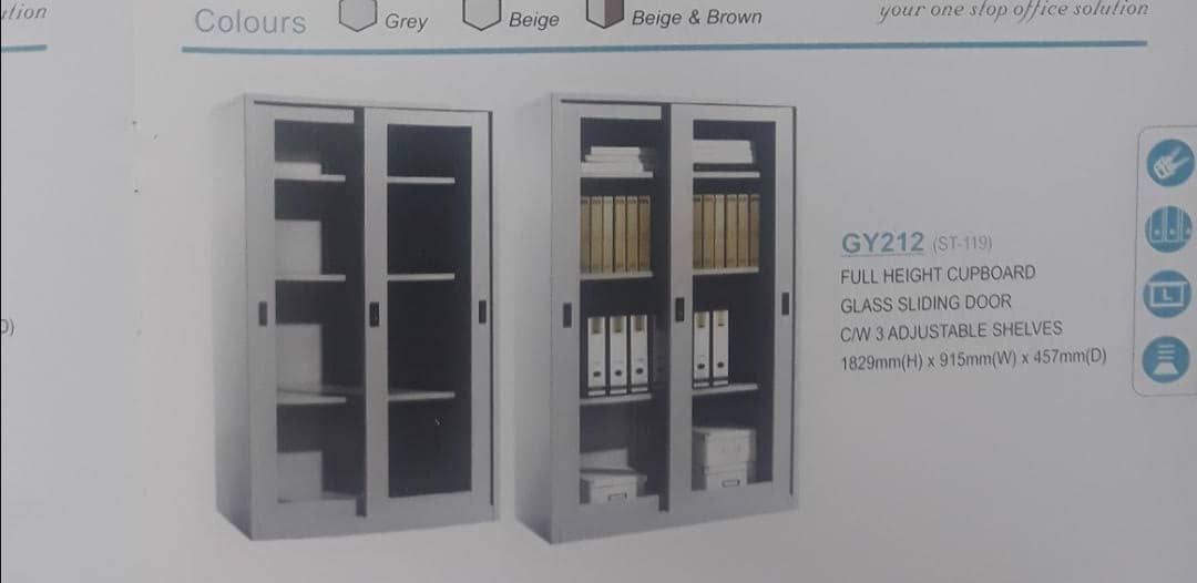 Cupboard with Glass Sliding Door