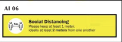FLOOR STICKER (SOCIAL DISTANCING) (PLEASE KEEP AT-LEAST 1 METER)