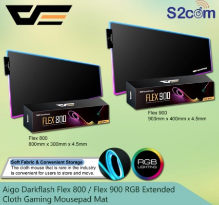 Aigo Darkflash Flex 800 / Flex 900 RGB Extended Cloth Gaming Mousepad Mat