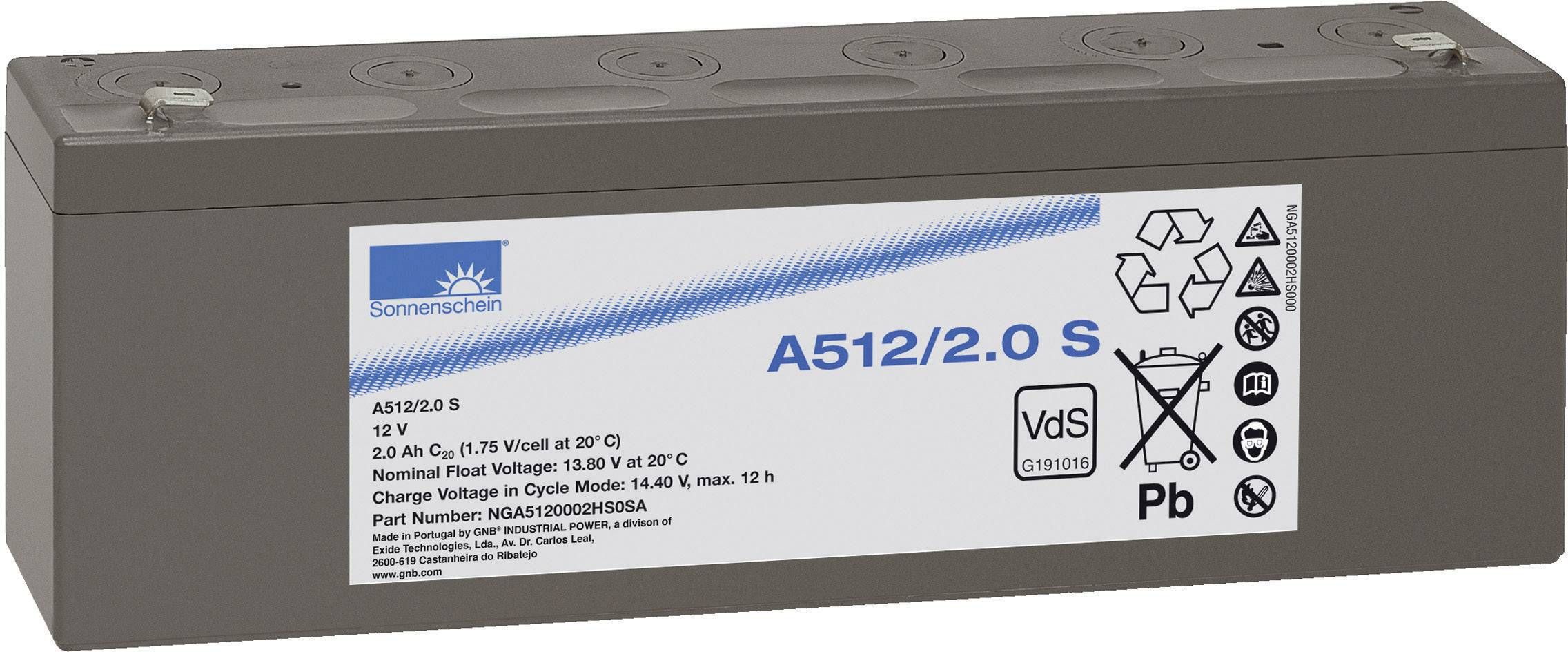 Sonnenschein *Sonnenschein 12V NGA5120002HS0SA Sealed Lead Acid Battery - 2Ah