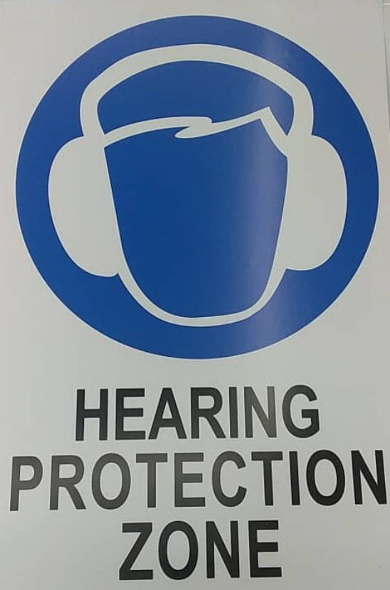 SIGNAGE, HEARING PROTECTION ZONE, PVC