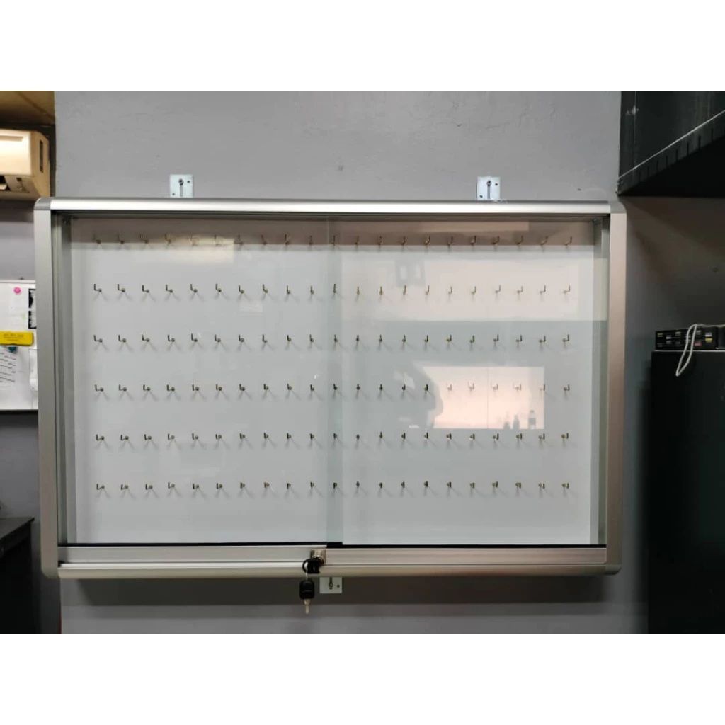 Transparent Sliding Glass Key Storage Cabinet