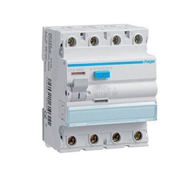 HAGER *HAGER 63A 4 POLE 100mA ELCB RCCB - CE463B