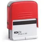 COLOP Self-Inking Text Stamp C30 48mm x 17mm Red MOQ 5 pieces