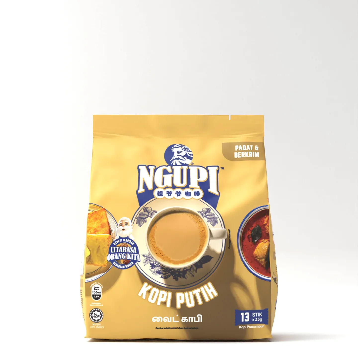 ZUS Ngupi Instant Premix - White Coffee 12 x 18s x12g