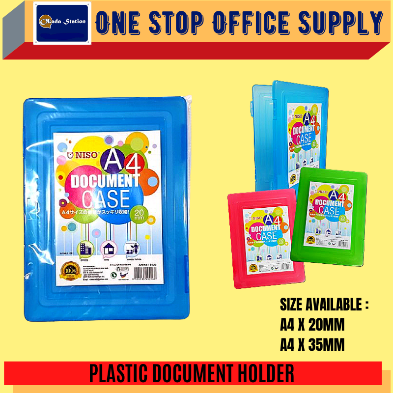 A4 PLASTIC DOCUMENT HOLDER -(20MM) (35MM) / DOCUMENT CASE / DOCUMENT HOLDER