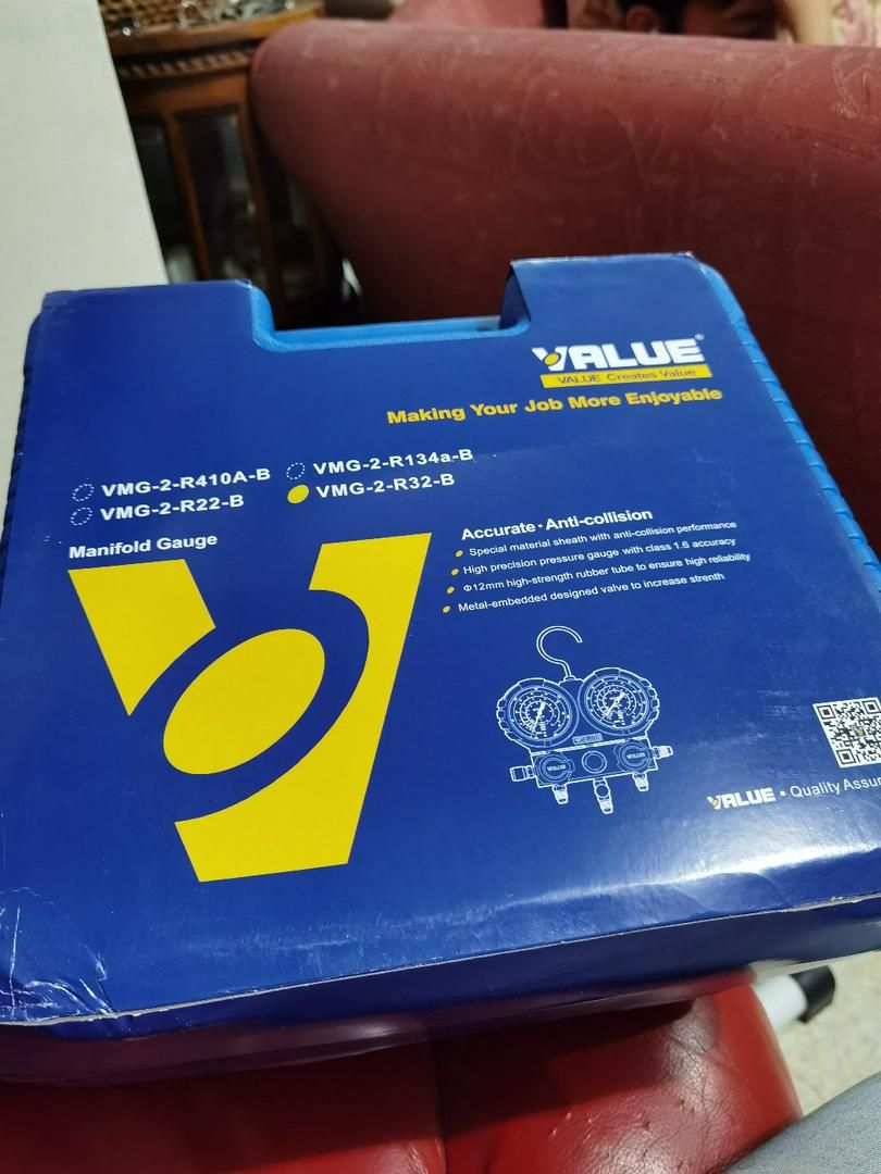VALUE VMG-2-R32-B R32/R410A/R134A/R22/R407C MANIFOLD GAUGE SET