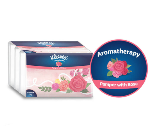 24x4x44s Kleenex Rose S/P 3PLY (33355E)