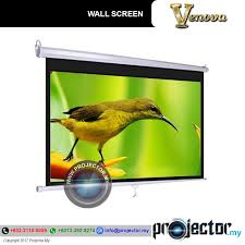 VENOVA/MEKI 120" x 120" (10鈥檟10鈥� MANUAL WALL PULL DOWN LCD PROJECTOR SCREEN