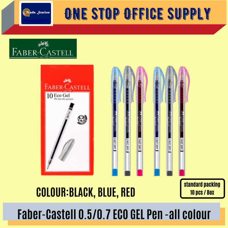 FABER CASTELL FAST DRY ECO GEL PEN -ALL COLOUR / Faber Castell / Gel Pen / Faber Castell Gel Pen / Fast Dry Eco Fel Pen / Faber Castell Fast Dry Eco Gel Pen