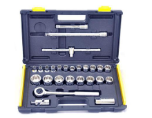 STANLEY 26 PIECE 1/2 DRIVE SOCKET SET 12POINT SOCKET 10 -32MM 86-477-23 MECHANIC TOOLS