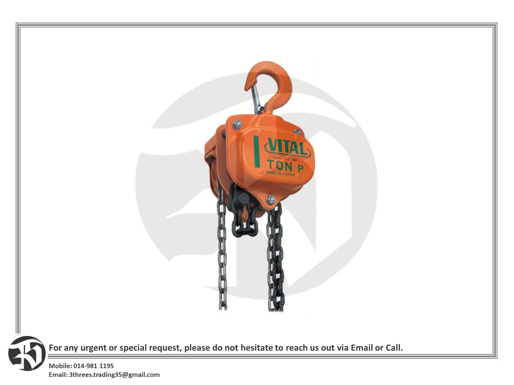 VITAL Chain Block 1Ton-10Ton