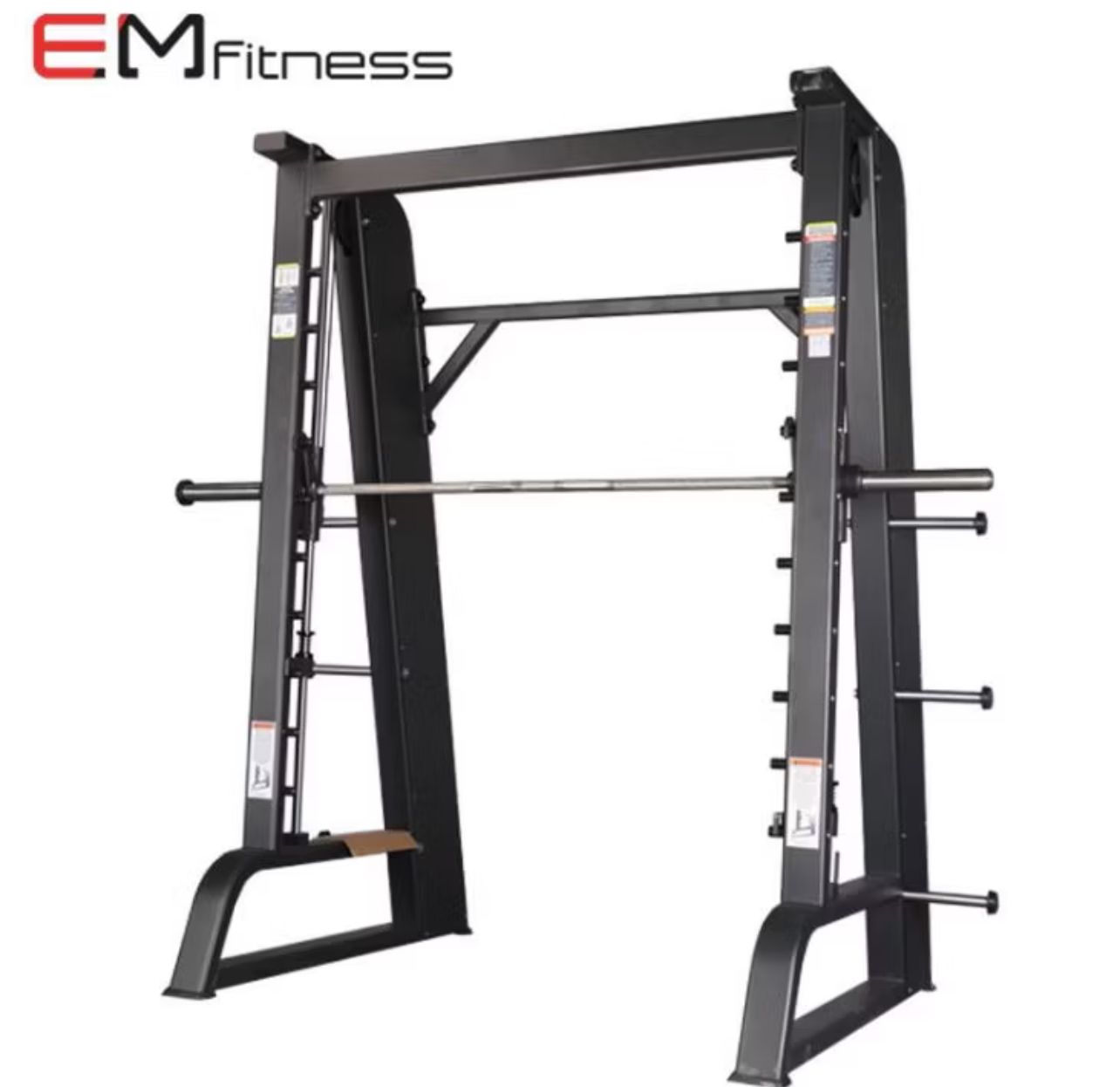 EM Fitness Smith Machine Squat Rack Powercage Weightlifting Power Cage Squat Stand Weight Lifting Barbell Rack Gym Bench