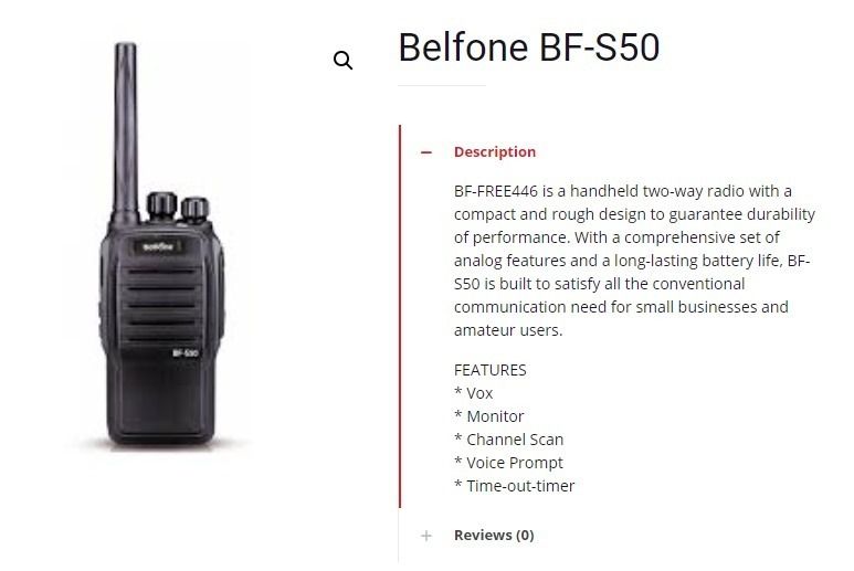 BelFone BF-S50 Set with Spare Battery