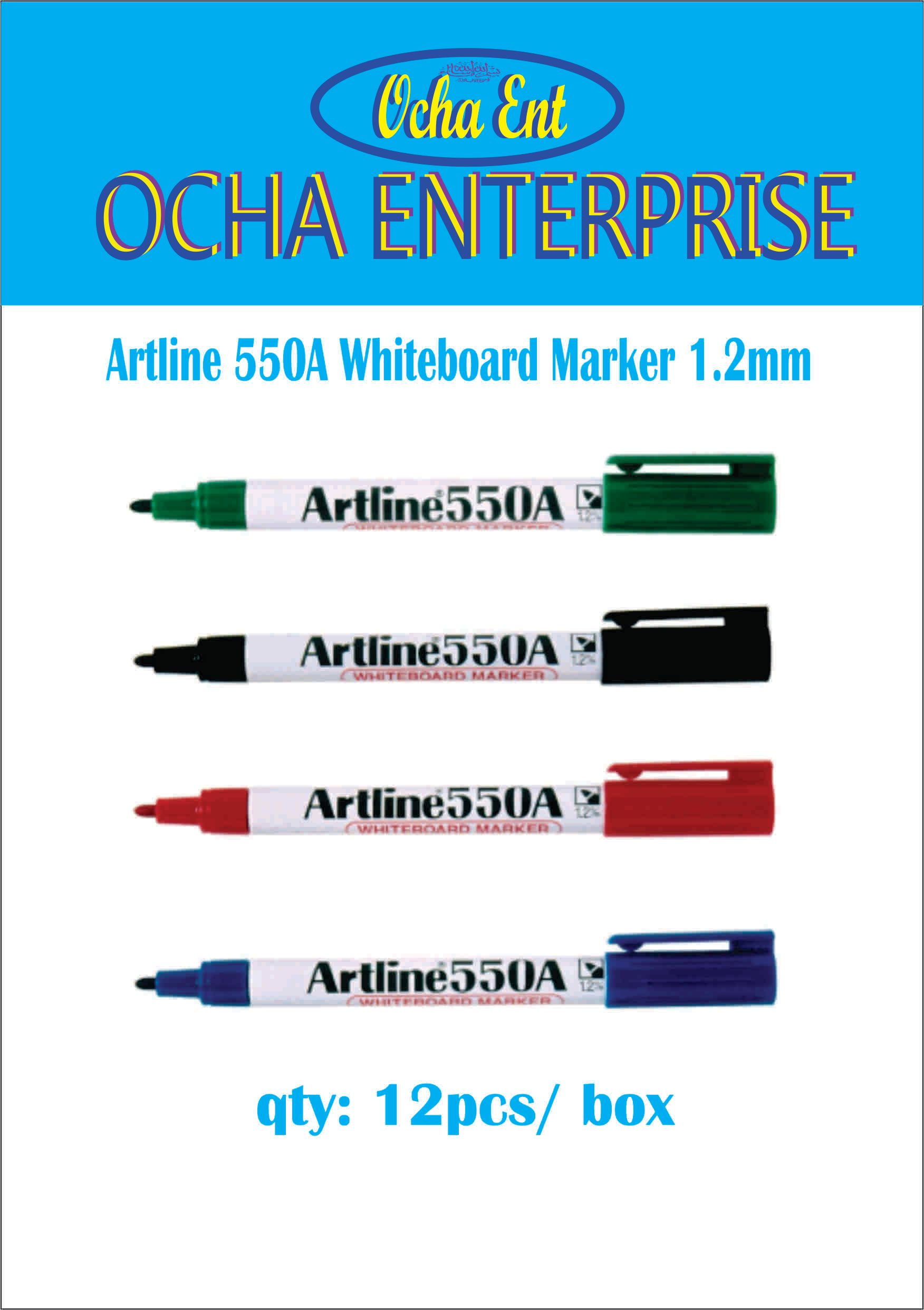 Artline 550A Whiteboard Marker 1.2mm -OCHA 550A Whiteboard Marker 1.2mm Artline 550A Whiteboard Marker 1.2mm -OCHA