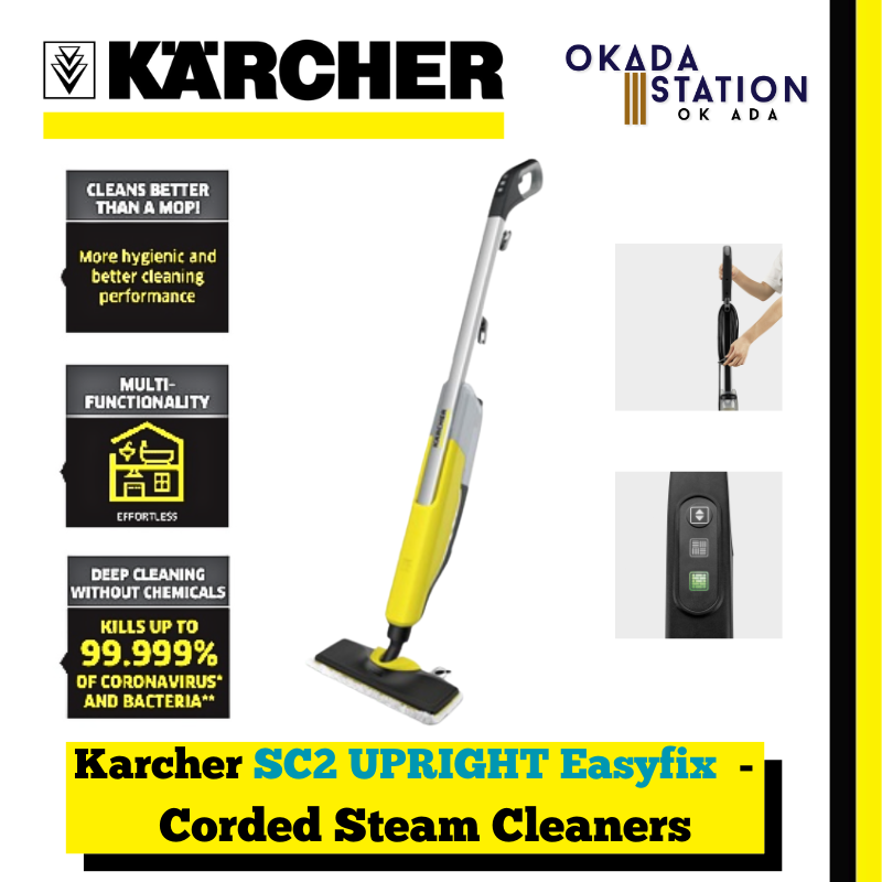 Karcher SC2 Upright EasyFix - Corded Steam Cleaners / Steam Cleaner / Corded Steam Cleaner / Steam Mop / Steam Cleaner Mop / Corded Cleaning Tool