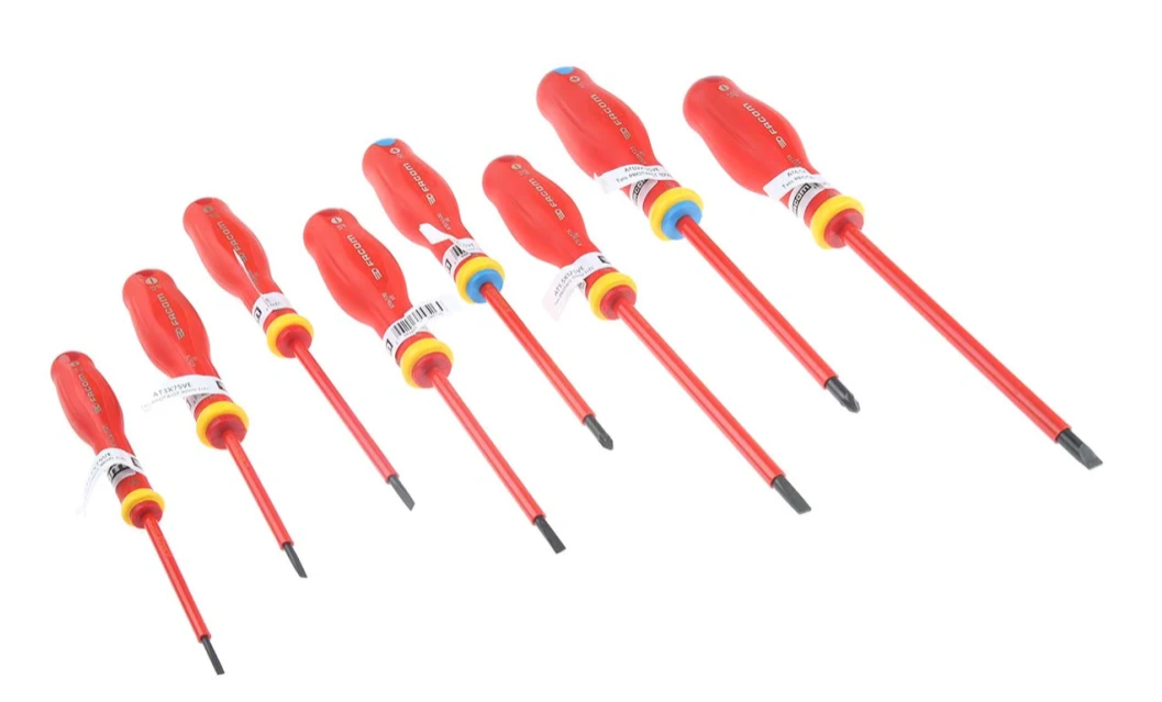 Facom Pozidriv; Slotted Insulated Screwdriver Set, 8-Piece, ATD.J8VE