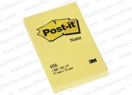 3M Post-it Notes Yellow 656 51mm x 76mm 100 sheets