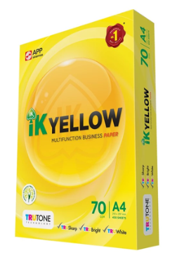 A4 Paper IK Yellow 70gsm (450'S)