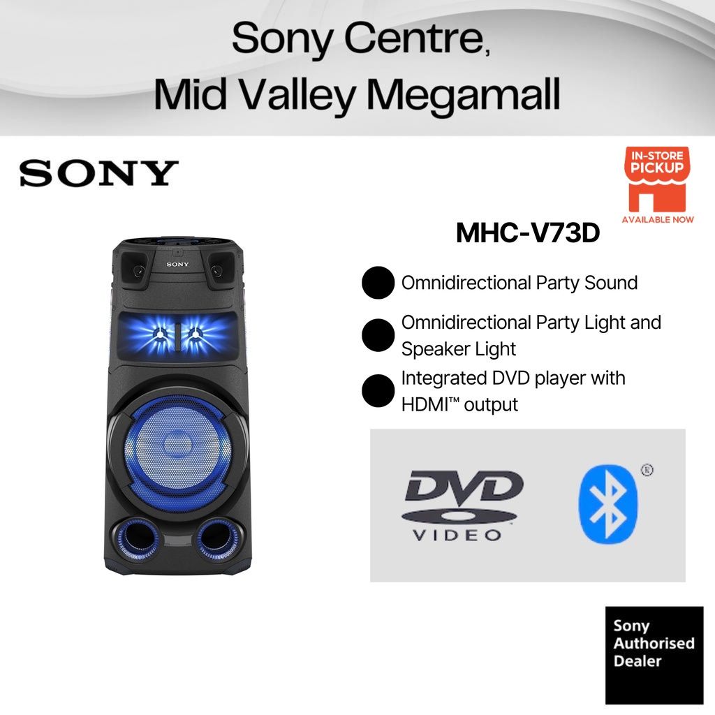 *SONY V73D High Power Audio System with BLUETOOTH® Technology Wireless Speaker