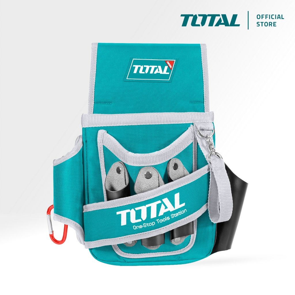 TOTAL TOOLS BAG DESIGNED PLIERS HOLDERS (2 PCS) + SCREWDRIVER SLEEVES (3 PCS) + TAPE STRAP (320MM X 280MM) THT16P5021