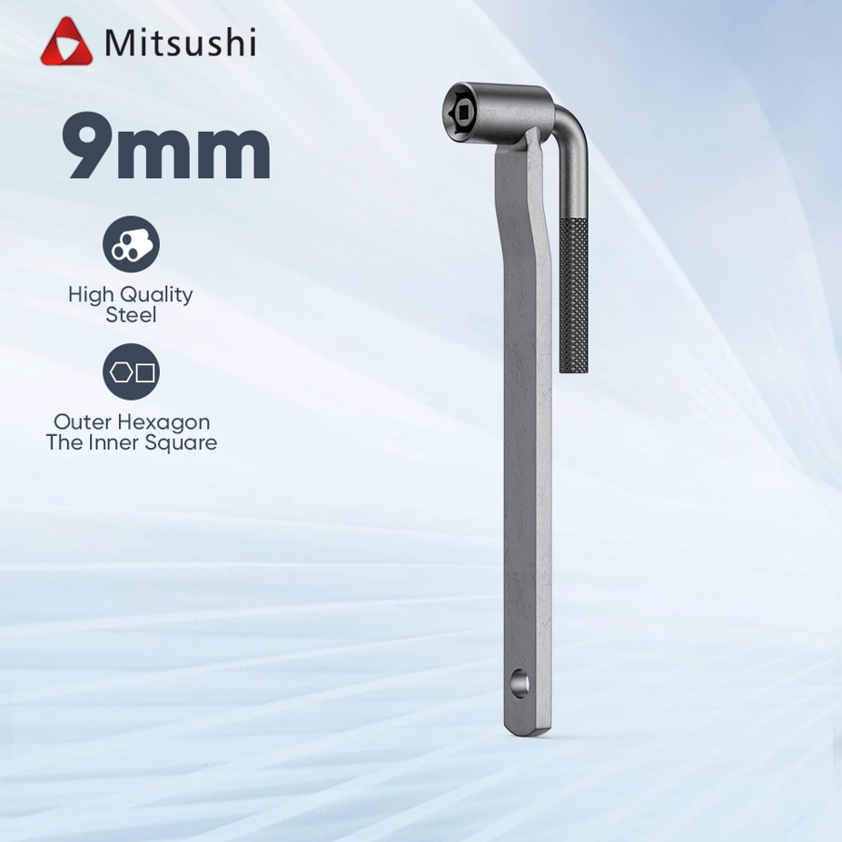 MITSUSHI 9MM MOTORCYCLE VALVE TAPPET TOOL SQUARE HEXAGON SOCKET T WRENCH