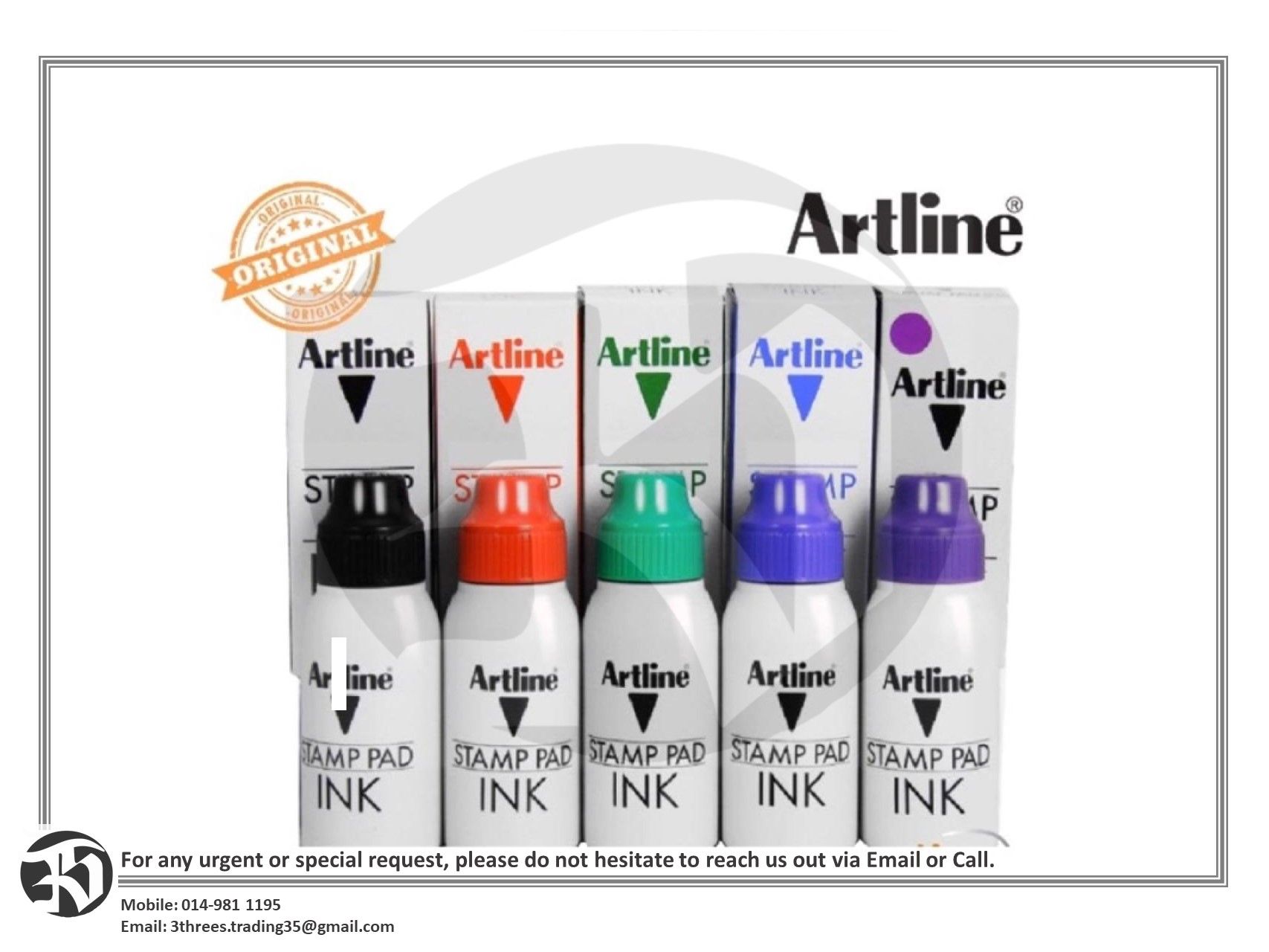 Artline Stamp Pad Refill Ink 50ml