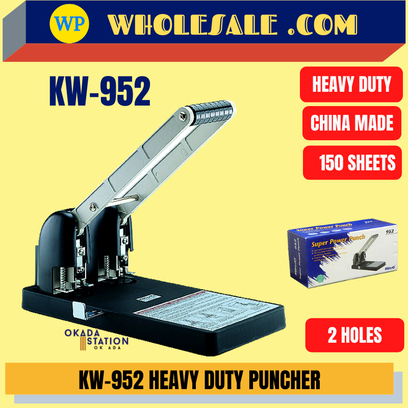 KW-952 HEAVY DUTY PUNCHER- 2 HOLE / KW-952 / Heavy Duty Puncher / 2 Hole Puncher