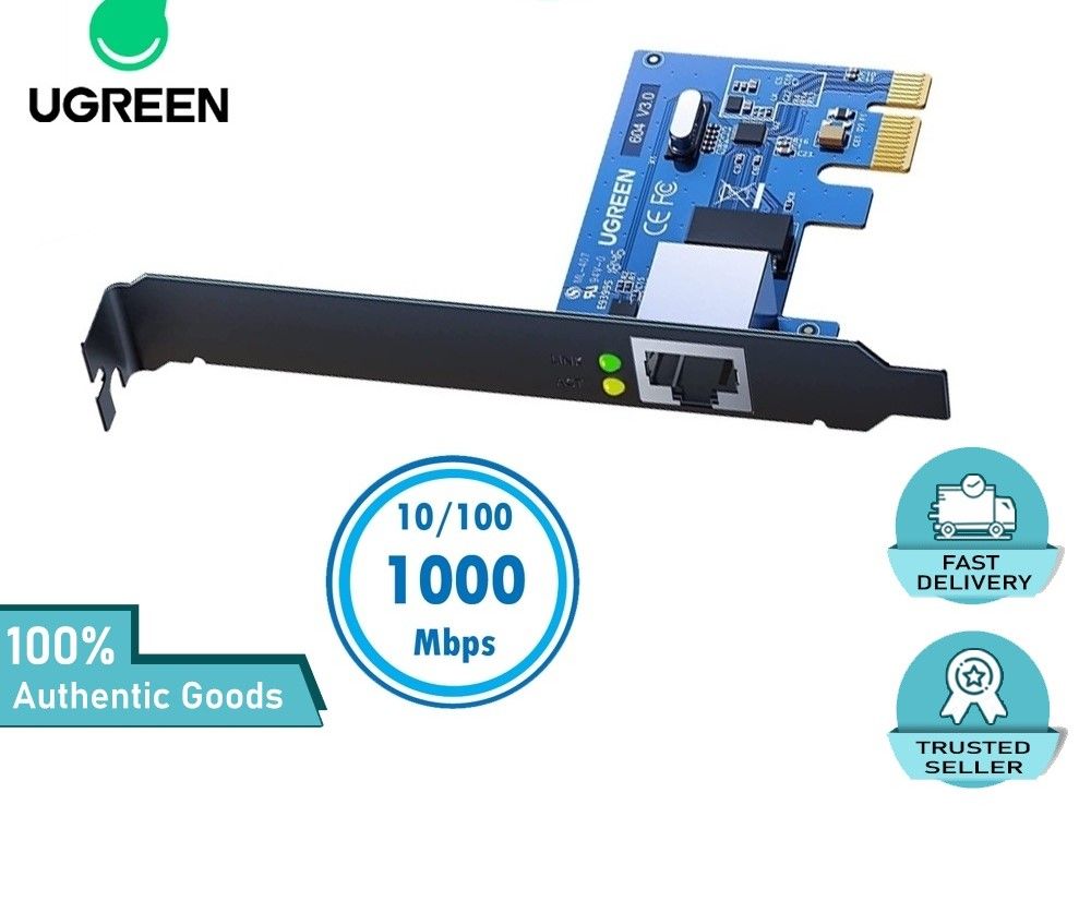UGREEN Gigabit Ethernet PCI Express PCI-E Network Controller Card 10 100 1000Mbps RJ45 LAN Adapter Converter Desktop PC