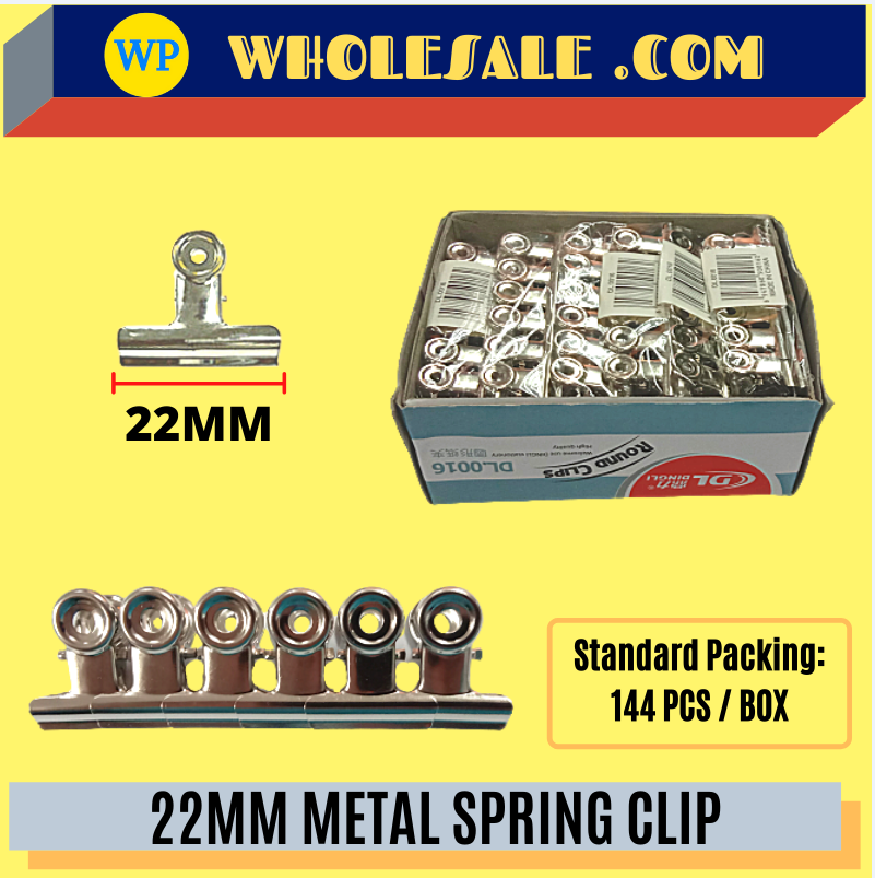 SPRING CLIP / CLIP / METAL / 22MM / METAL CLIP / BULLDOG CLIP / BINDER CLAMPS CLIPS
