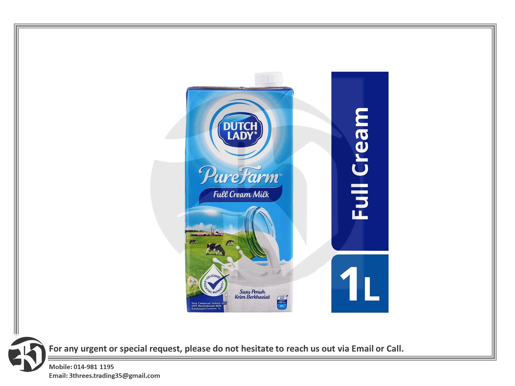 DUTCH LADY FULL CREAM MILK 1L