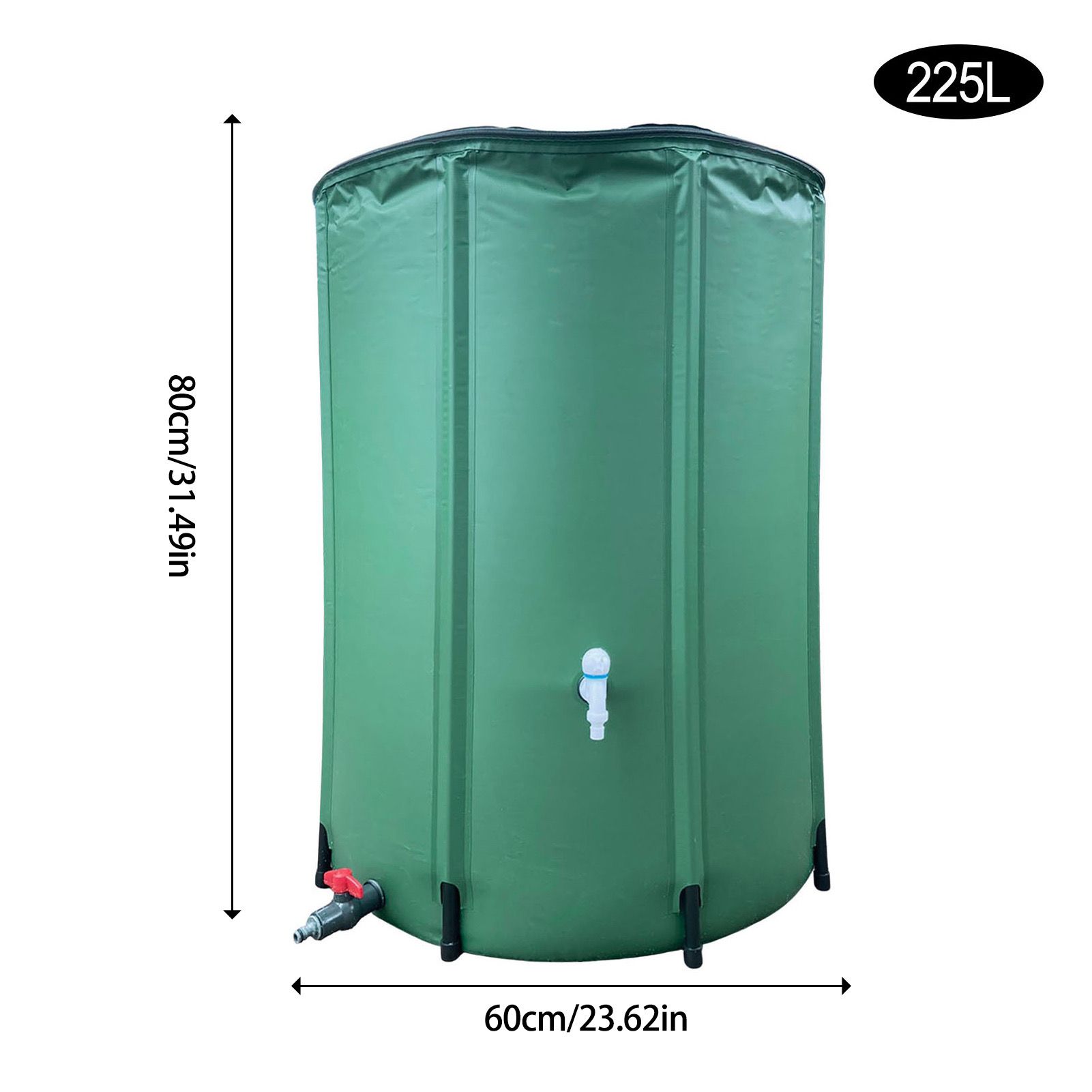 Portable Rain Barrel Water Butt 225L Collapsible Rainwater Collection System Storage Container Water (Pre Order 14-21 Day)