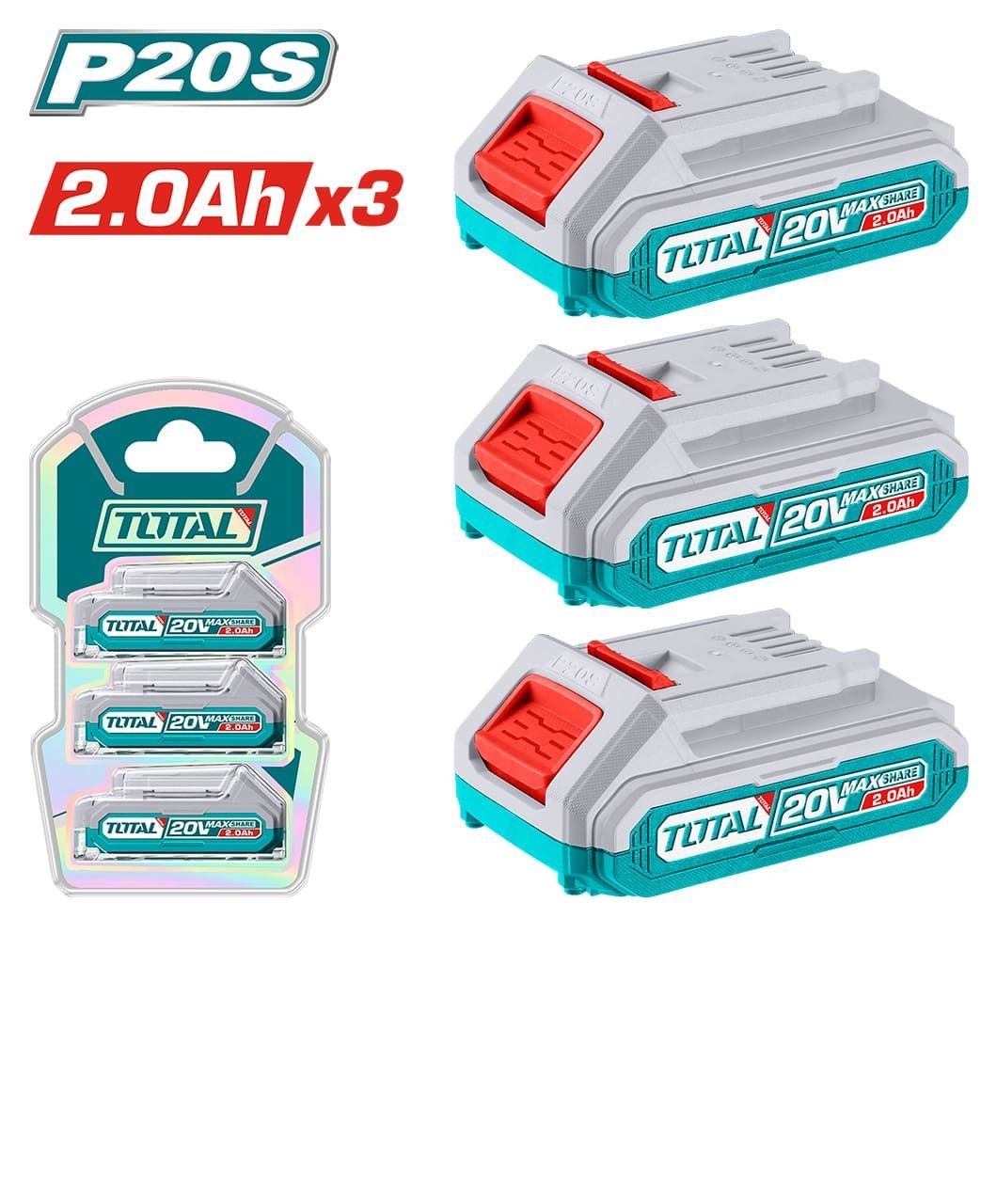 TOTAL TOSLI240311 Li-ion Battery Kit