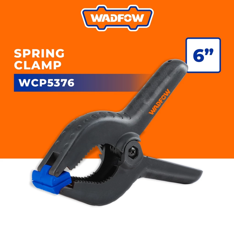 WADFOW SPRING CLAMP POLYETHYLENE PE JAW + FIBERGLASS BODY (6") (WCP5376)
