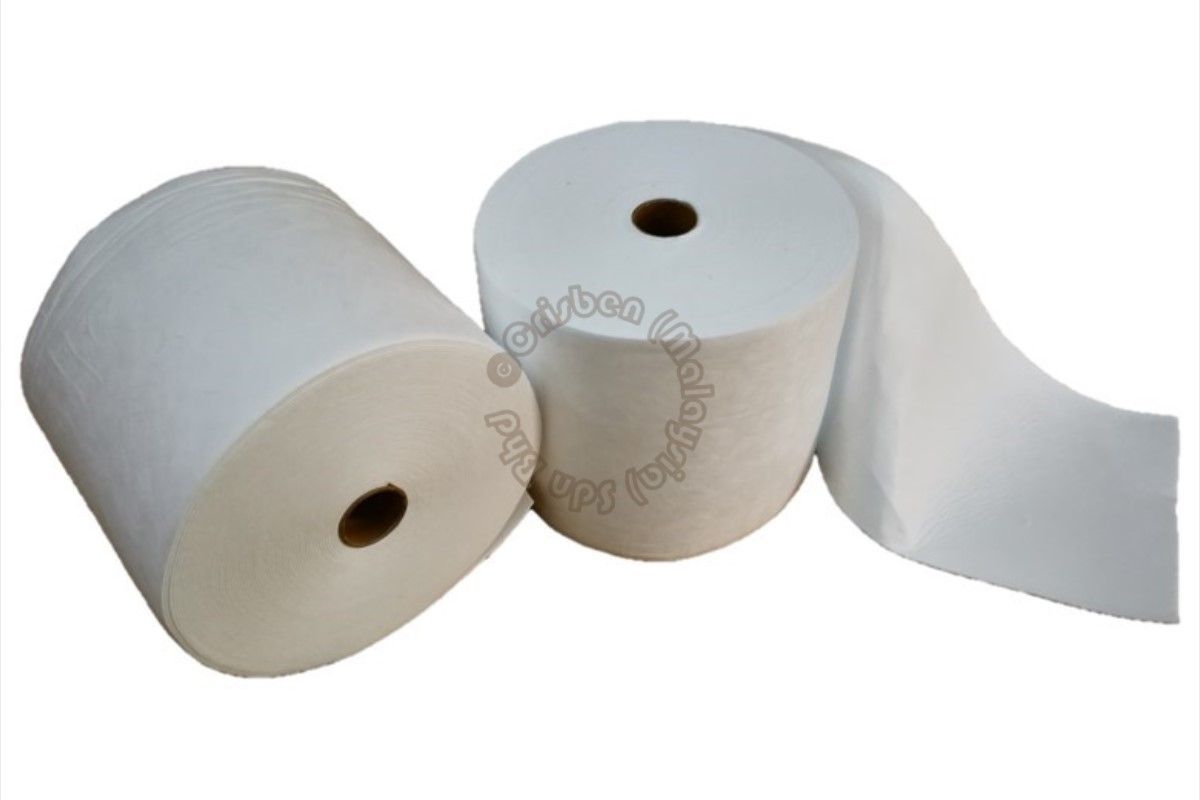 CRISBEN (ORC 100) - Oil Absorbent Rolls, White, 40cm x 50meters, 1 Roll/Bale